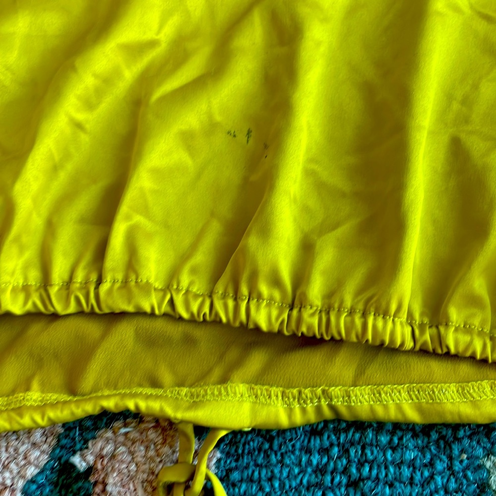 Free People Silk Golden Chartreuse Crop Top - Picture 4 of 4
